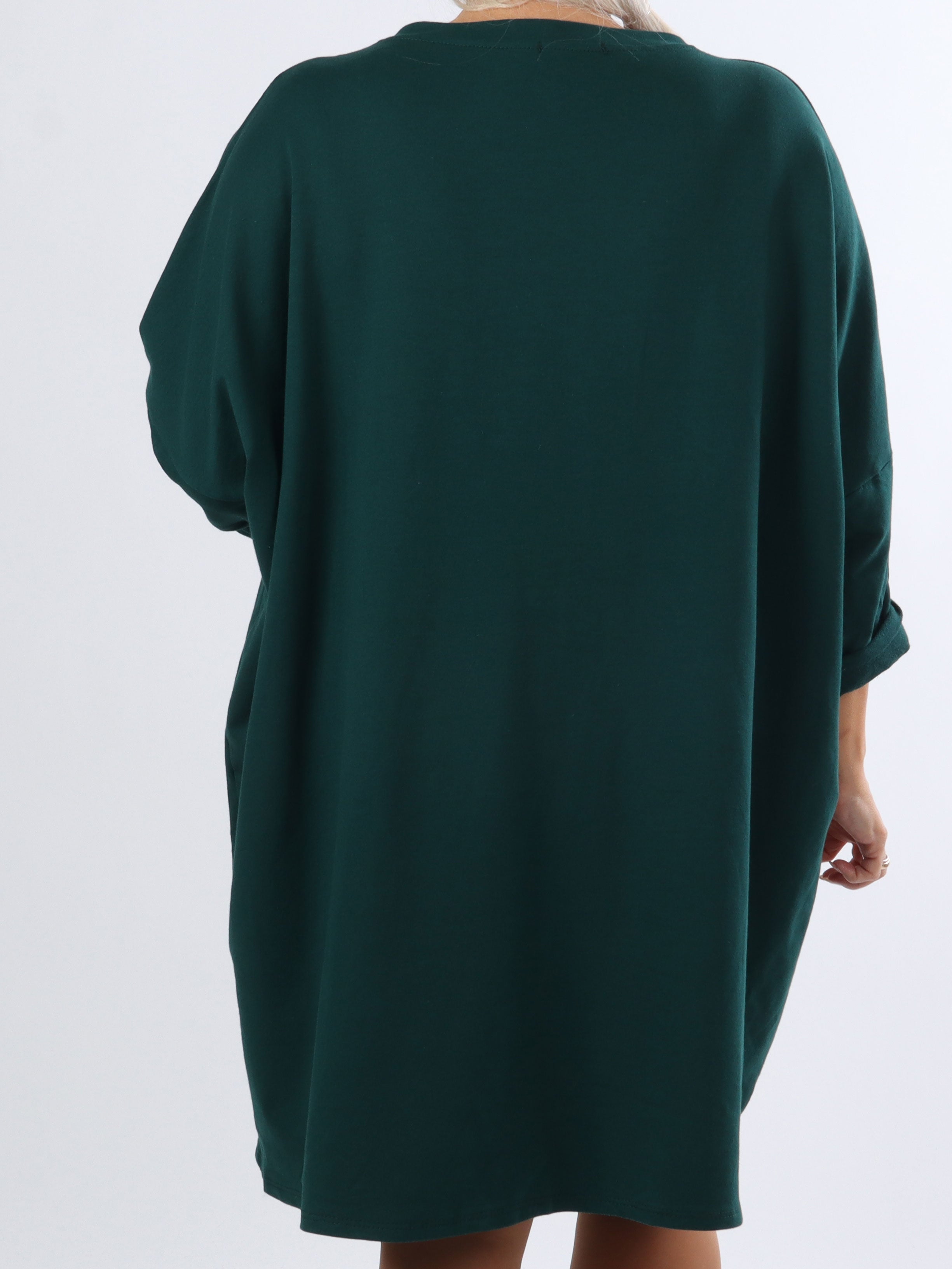 Liana - Plus size joggingklänning med guldtryck